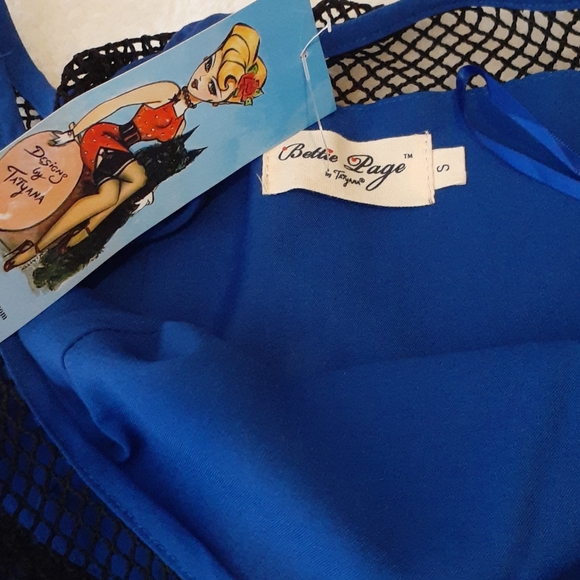 24Hr SALE 🔴BETTIE PAGE BLUE GONE FISHING DRESS - Picture 13 of 15
